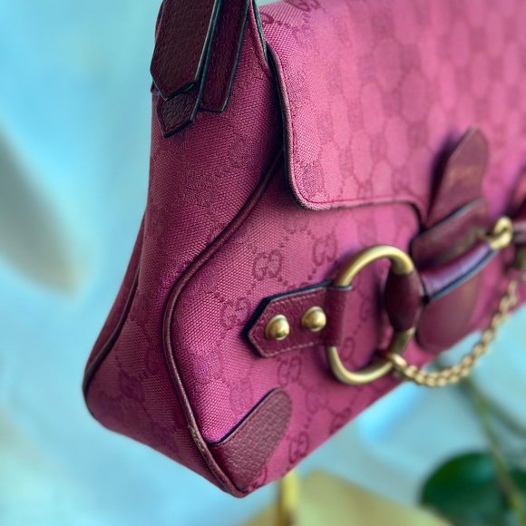 Gucci Canvas Horsebit Shoulder Bag - Picture 5 of 12